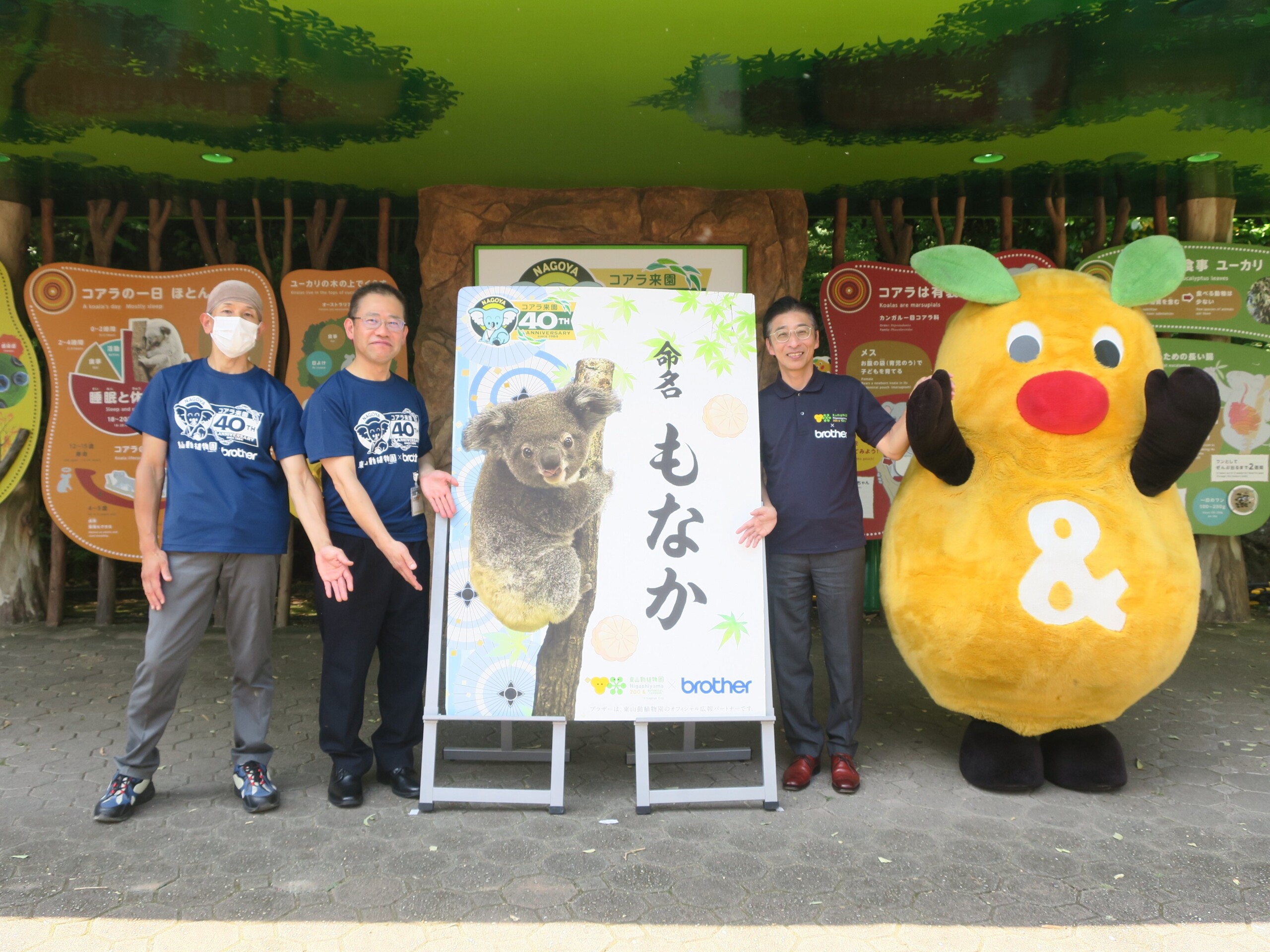 ブラザー、東山動植物園で開催されたコアラの赤ちゃんの命名式に協力