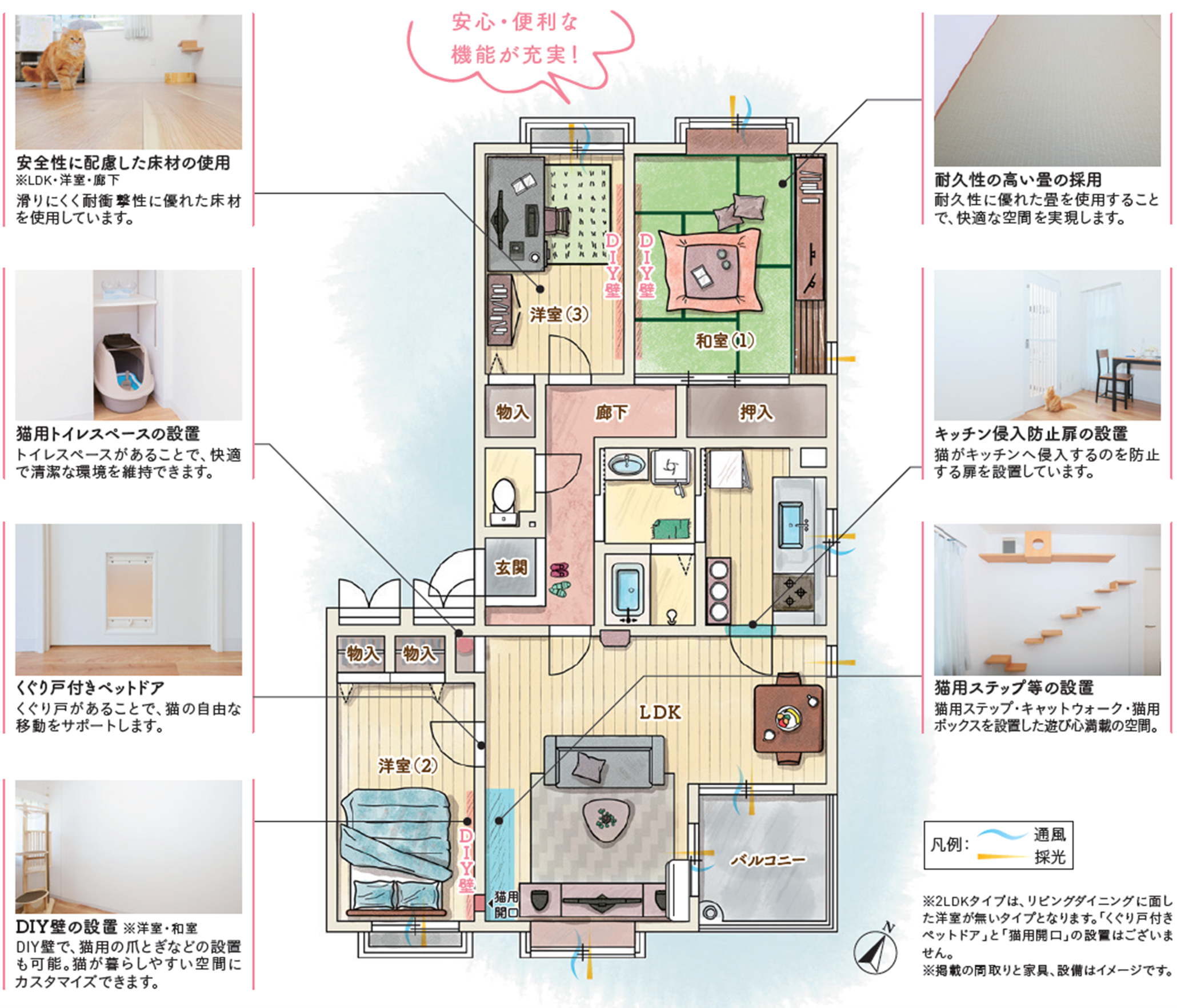 ＵＲ初の猫飼育者向け住宅「ねころぶ住宅」が登場！つくば・二の宮団地で９月14日から先着順募集を始めます