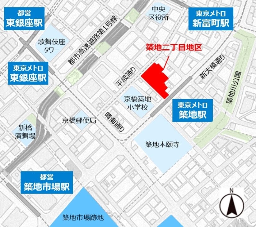 築地二丁目地区第一種市街地再開発事業 施行認可のお知らせ