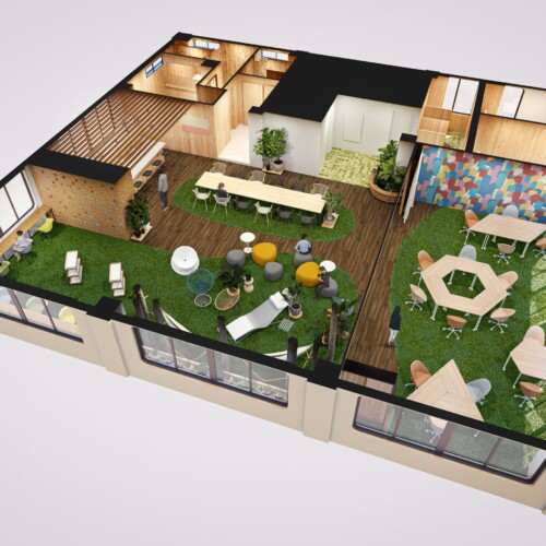 遊びを生み出すグリーンオフィス　OKABEの庭が誕生