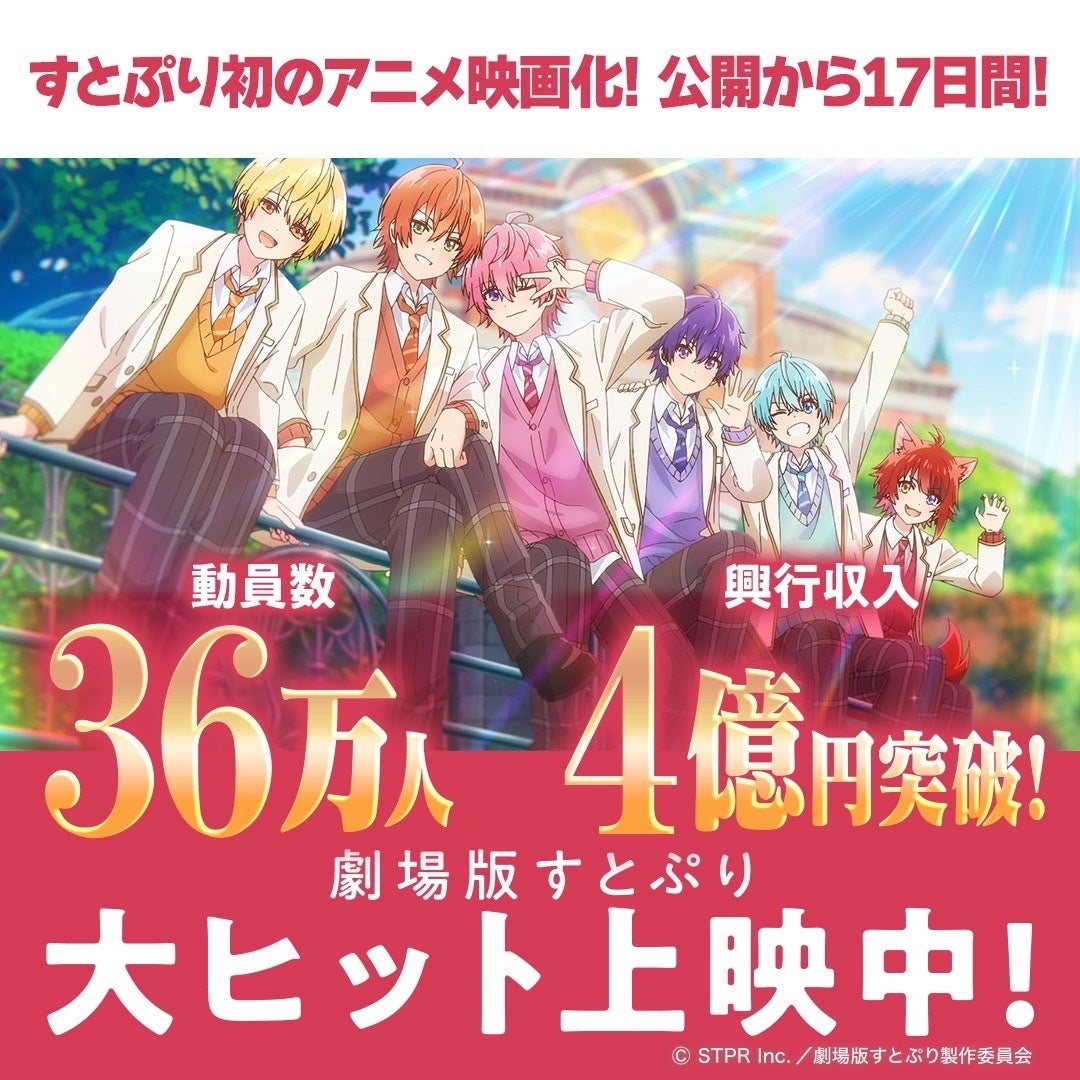 『劇場版すとぷり はじまりの物語～Strawberry School Festival!!!～』観客動員数36万人、興行収入4億円突破‼