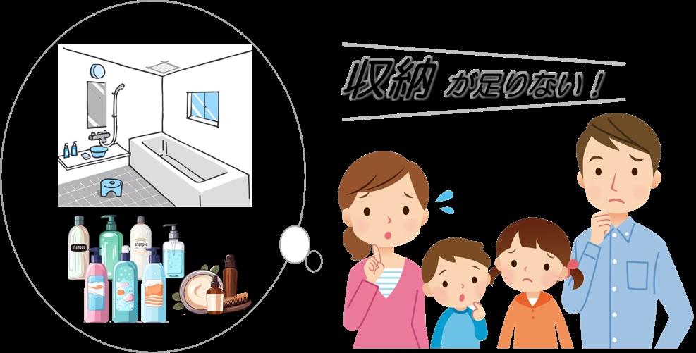 4人以上世帯「浴室の収納が足りていない」が4割越え！収納不足で整理できず、汚れ・ヌメりの要因に…？浴室調査【4人以上世帯篇】