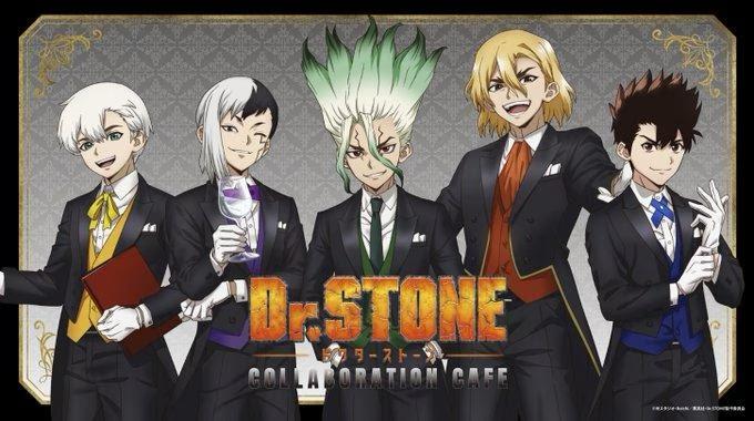 TVアニメ Dr.STONE コラボカフェ！燕尾服姿の五知将がお出迎え♪池袋・天王寺の２店舗で期間限定開催！