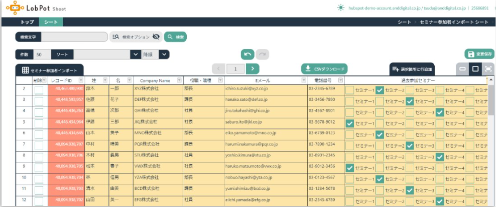 アンドデジタル、CRM搭載のカスタマープラットフォームHubSpotに特化した入力補助ツール「LobPot Sheets」を...