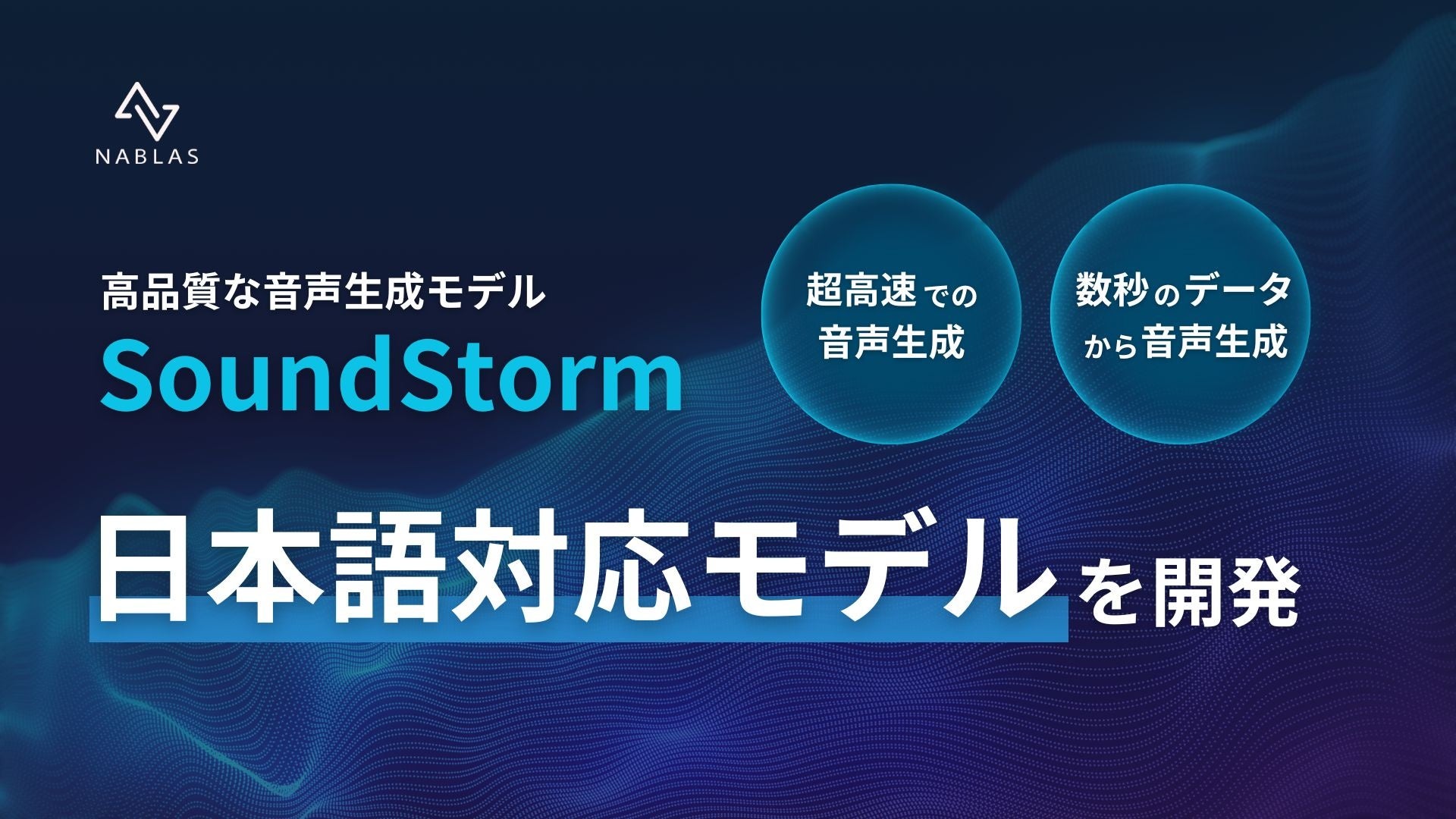 超高速な日本語音声生成モデルを開発