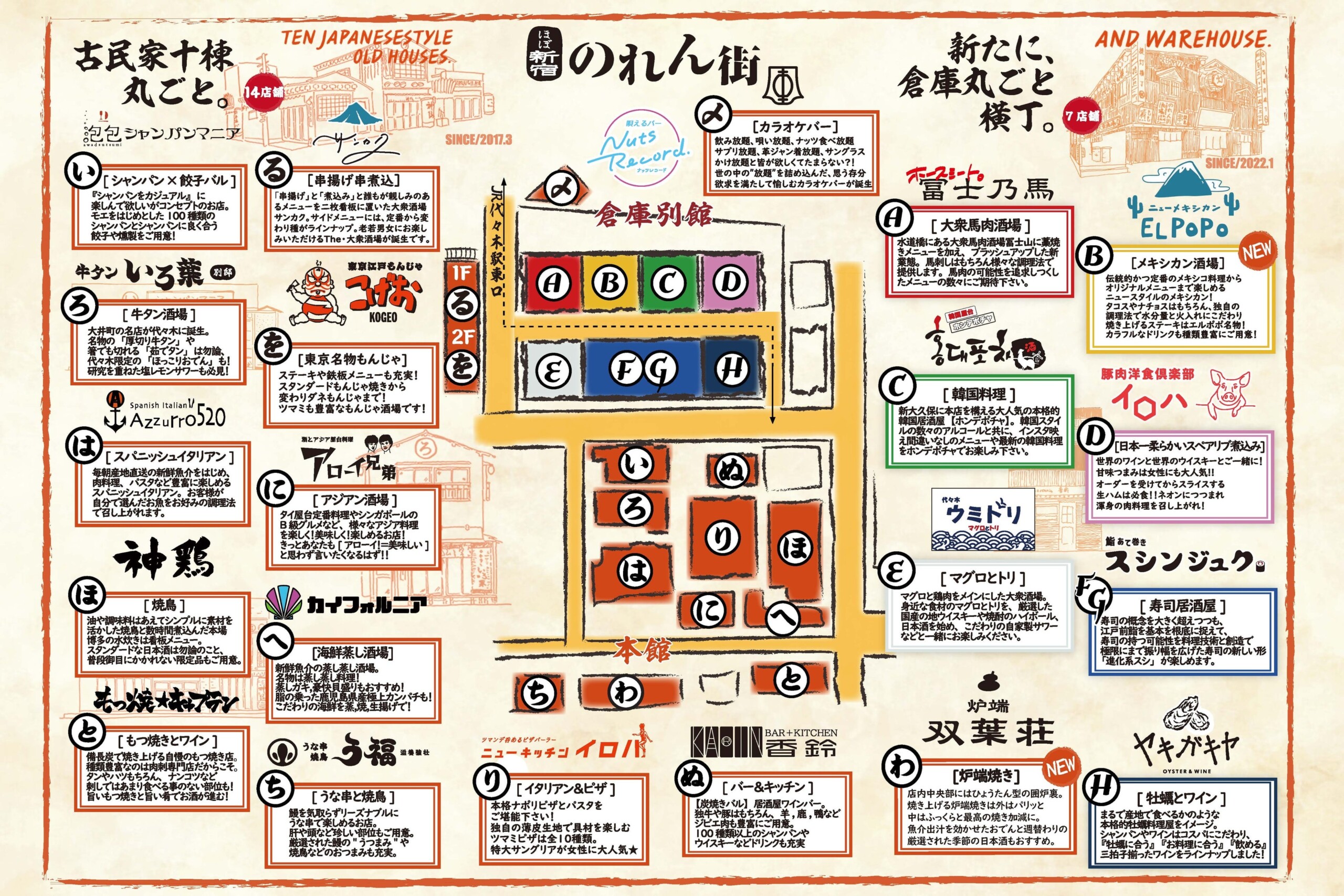 古民家まるごと横丁ほぼ新宿のれん街の新区画「炉端 ひょうたん 双葉荘」2024年8月2日(金) オープン!!