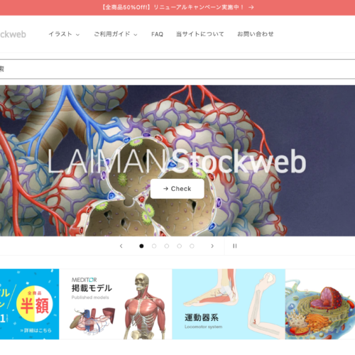 メディカルイラストストックサイト【LAIMAN Stockweb】がリニューアルオープン。高品質なメディカルイラスト...