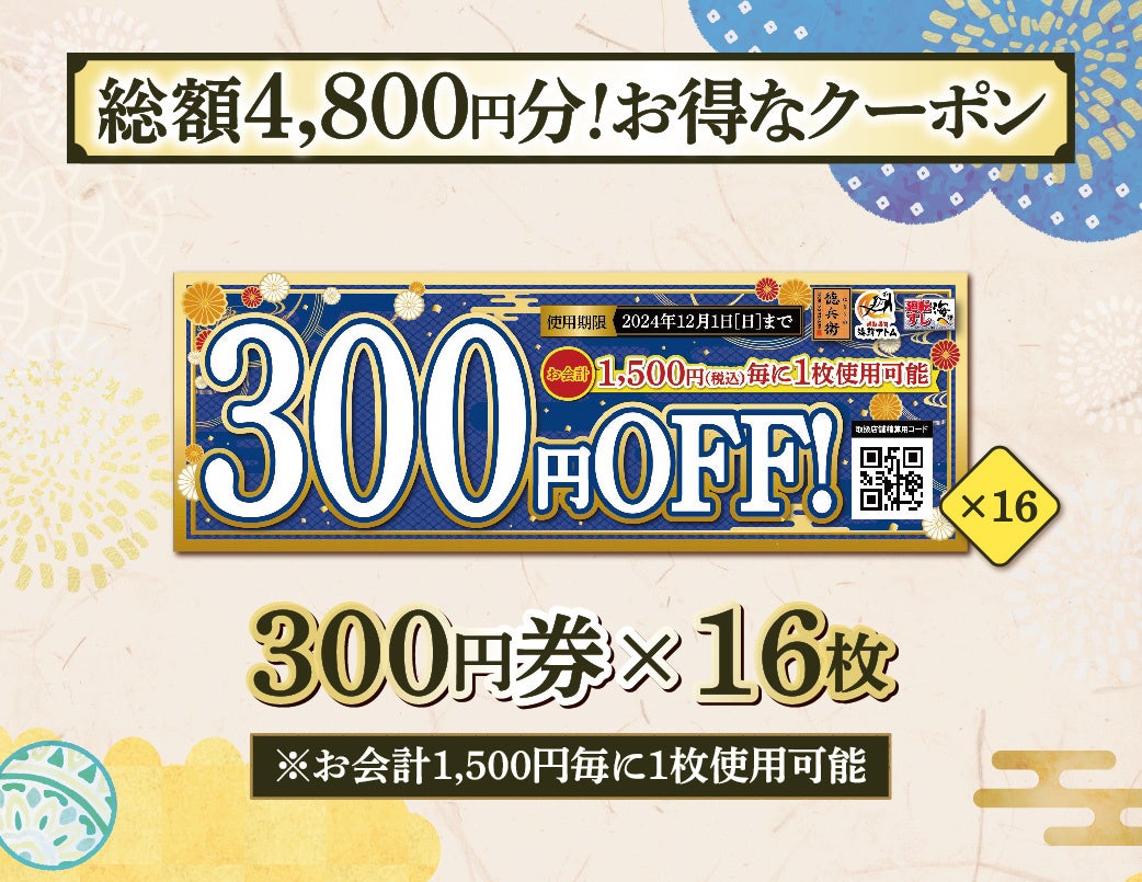 前回販売累計数3,000個突破！「夏の福袋」8月9日(金)販売開始！にぎりの徳兵衛など45店舗ですぐに使える！総...