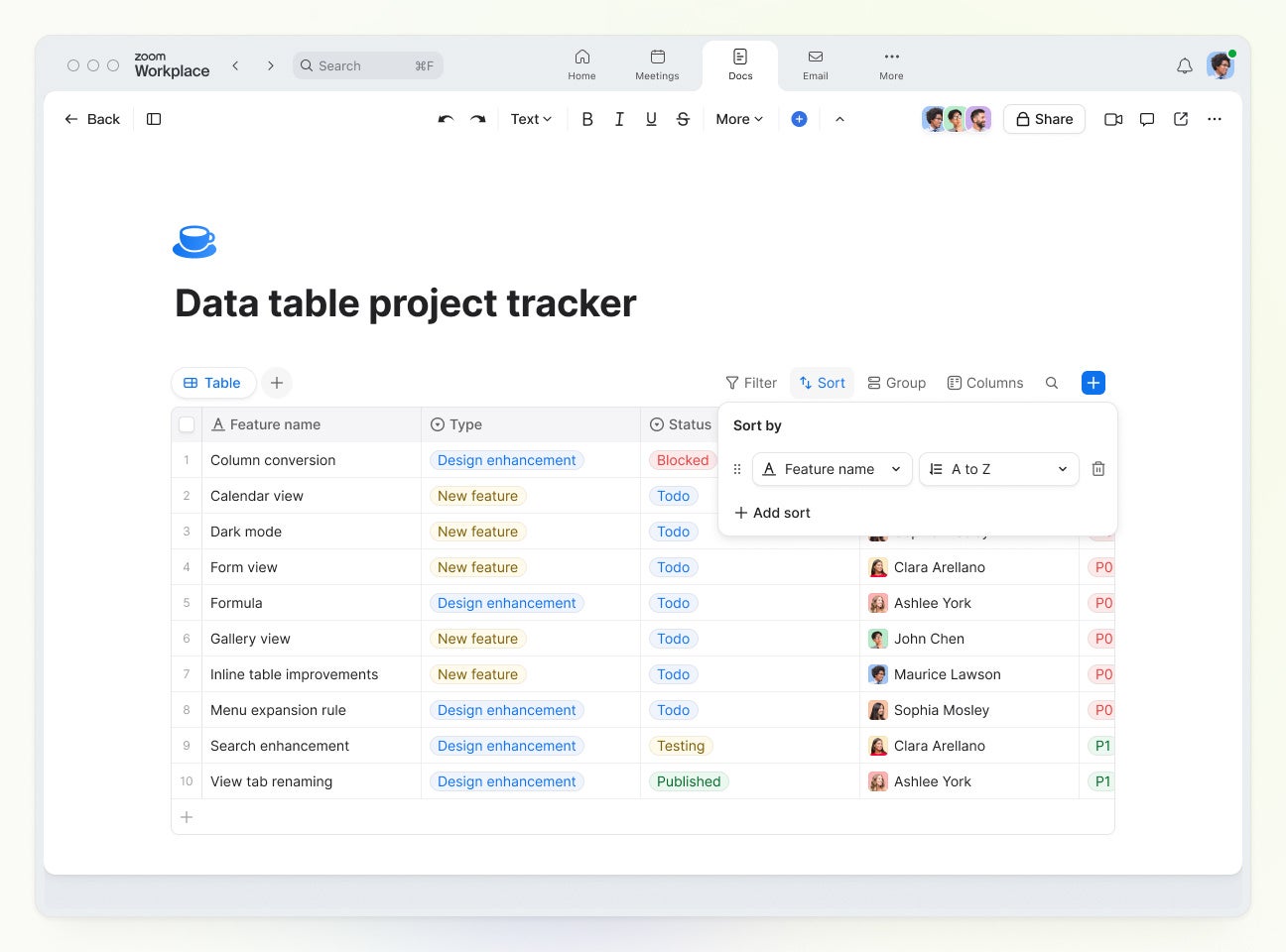 AI ファーストの Zoom Docs が Zoom Workplace にて提供開始