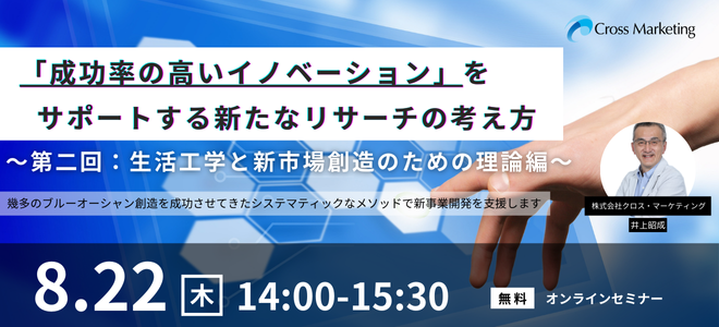 成功率の高いイノベーションをサポートする新たな考え方「生活工学と新市場創造のための理論編」