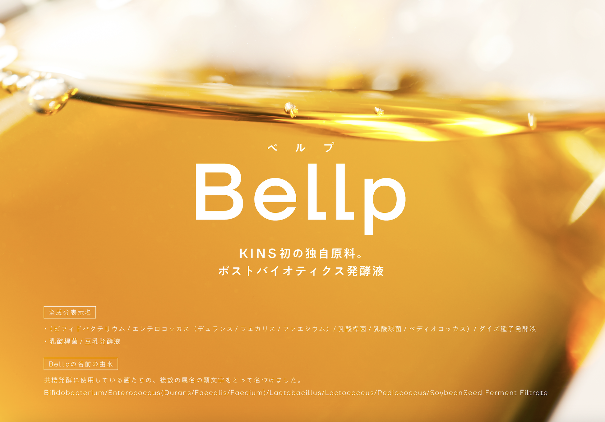 【KINS】初の独自原料 ポストバイオティクス発酵液「Bellp(べルプ)」誕生