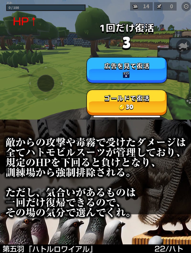 【8月10日 鳩の日記念】鳩のバトロワゲーム「ハトルロワイアル」のストーリーマンガ「マンガハトルロワイアル...