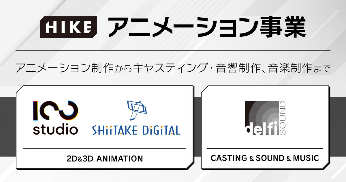 HIKEが音響制作・サウンド制作・音楽原盤製作を行う「デルファイサウンド」に「100studio」の音響制作業務を...