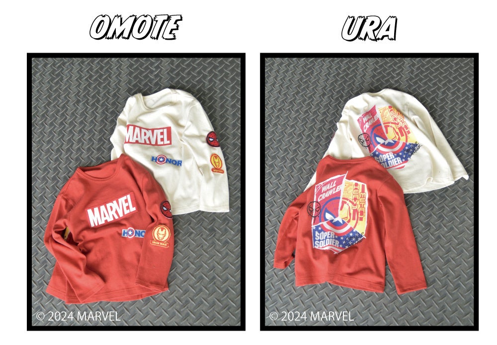 子供服ブランド「WASK(ワスク、株式会社べべ）」より、　　　WASKオリジナルデザインの「MARVEL(マーベル)」...