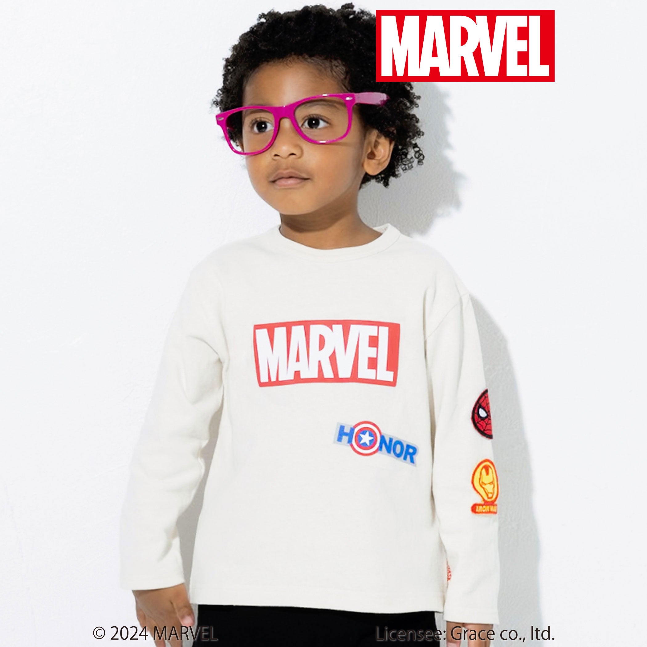 子供服ブランド「WASK(ワスク、株式会社べべ）」より、　　　WASKオリジナルデザインの「MARVEL(マーベル)」...