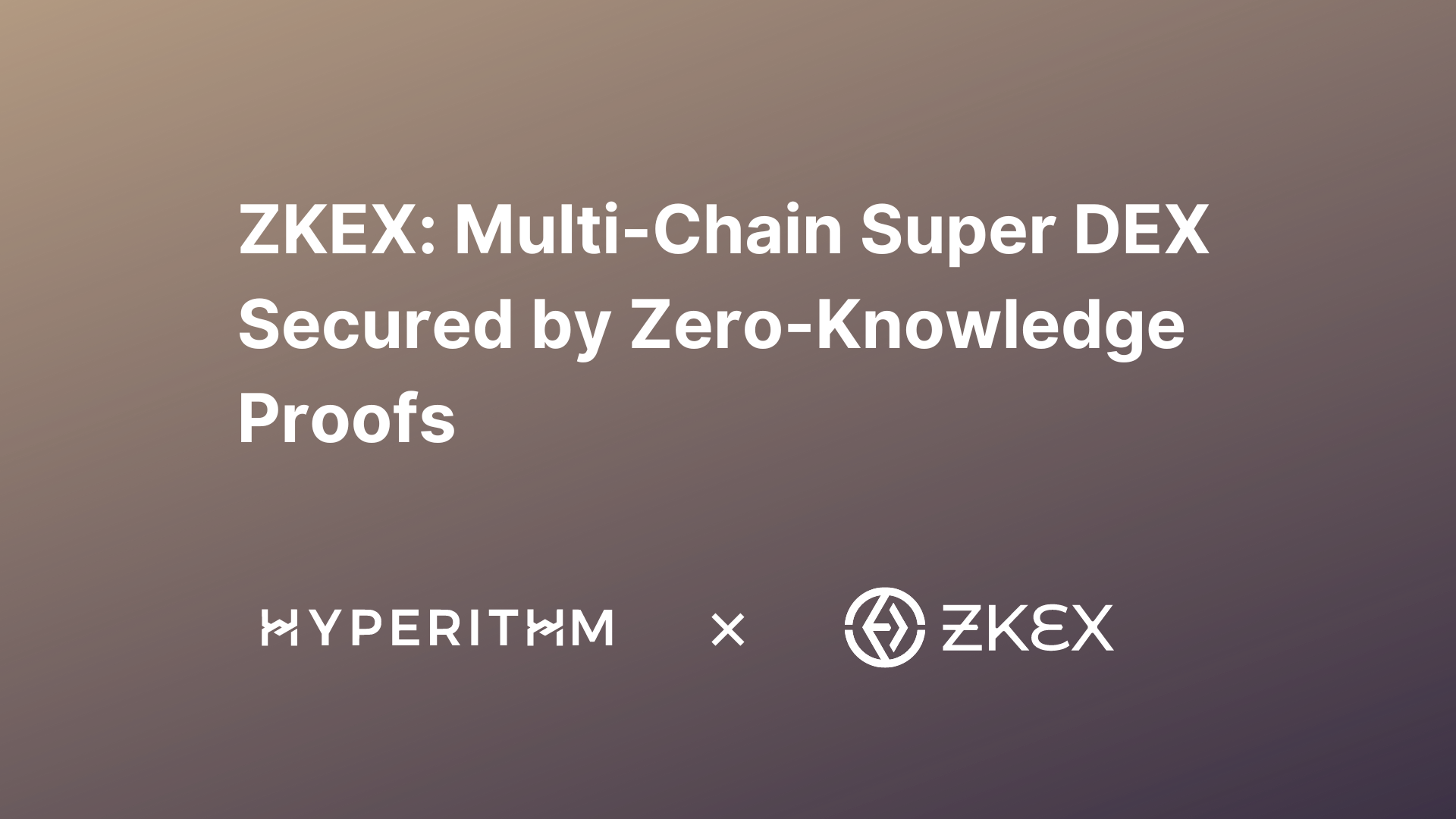 Hyperithm、業界初のマルチチェーンの分散型取引所「ZKEX」に出資