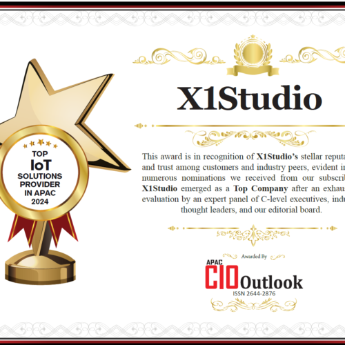 X1Studio がメディア「APAC CIO Outlook」より「TOP IoT SOLUTIONS PROVIDER IN APAC 2024」としてアワードを...