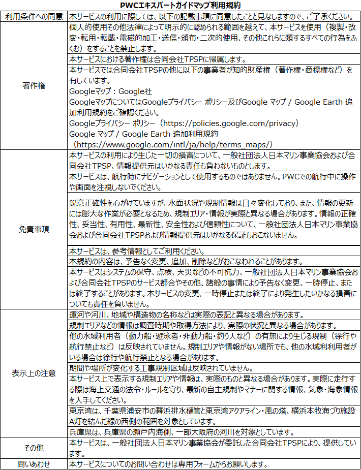 水上オートバイの航行規制情報を反映した専用マップのテスト運用開始