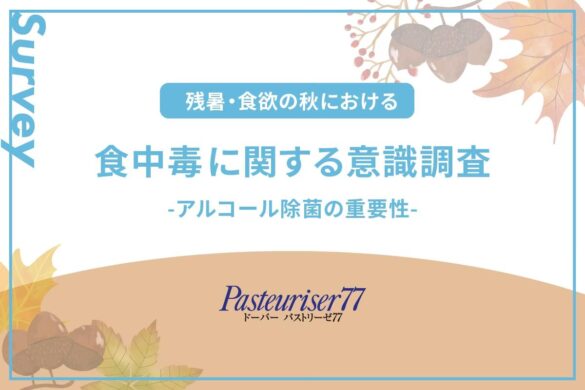 2024年の記録的猛暑における残暑と『食欲の秋』への懸念。食中毒対策と意識実態調査 -アルコール除菌の重要性と活用実例