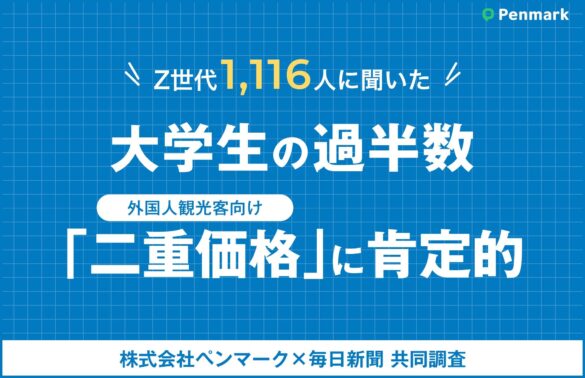 【Z世代実態調査】大学生の過半数、外国人観光客向け「二重価格」に肯定的