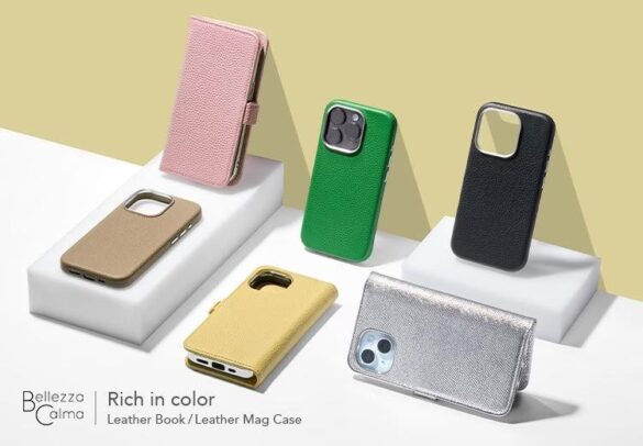 【カラフルな本革】ビビッドグリーンが目を引く”アボカドカラー”等全６色の大人シンプルなiPhoneケース『Rich in color Leatherシリーズ』を発売